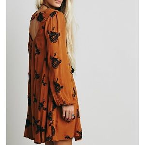 Free People Austin Dress in Burnt Orange